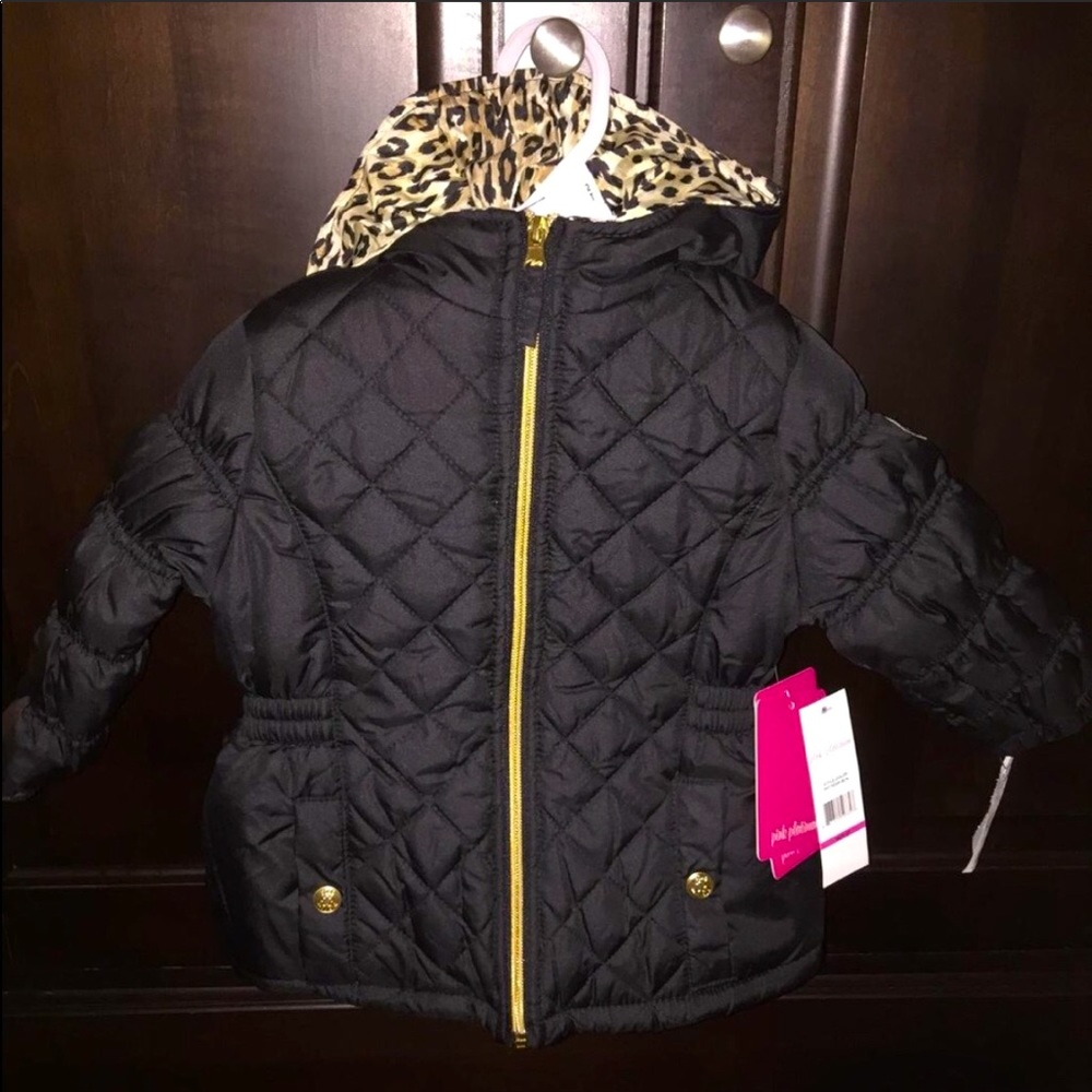 Adorable black quilted puffer jacket